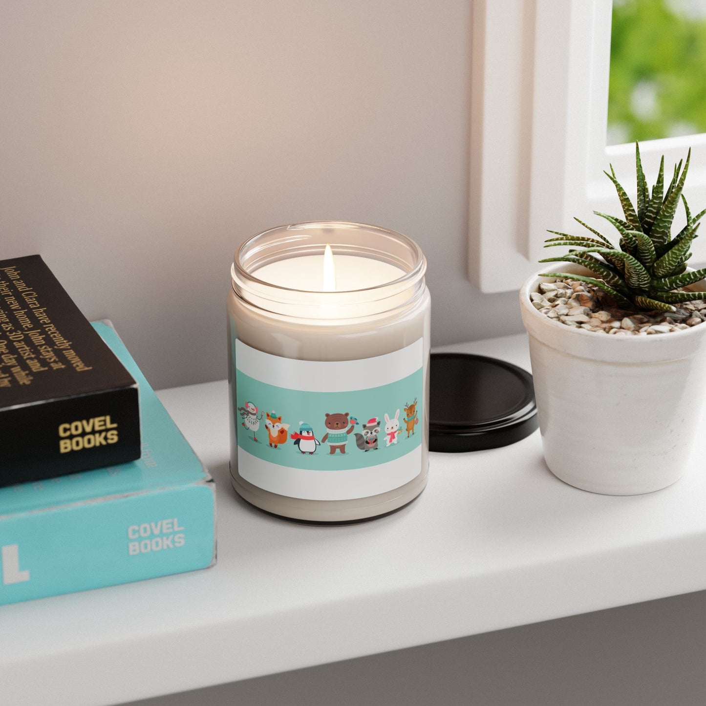 Whimsical Animal Scented Soy Candle, Cozy Home Decor, Holiday Gifts, Relaxing Aromatherapy, Cute Animal Candle, Eco-Friendly Gift