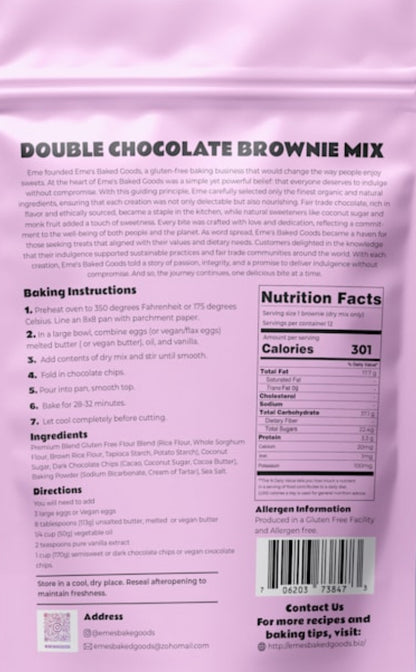 Double Chocolate Brownie Mix MOQ 100 Wholesale. Volume discounts available for larger orders.