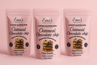 Gluten Free Oatmeal Chocolate Chip Cookie Mix Luxury Gluten-Free • Naturally Sweetened • Vegan Friendly • 1 LB (454g)
Minimum Order Quantity (MOQ): 100 units volume discounts available for larger orders. Wholesale Bundle Only.